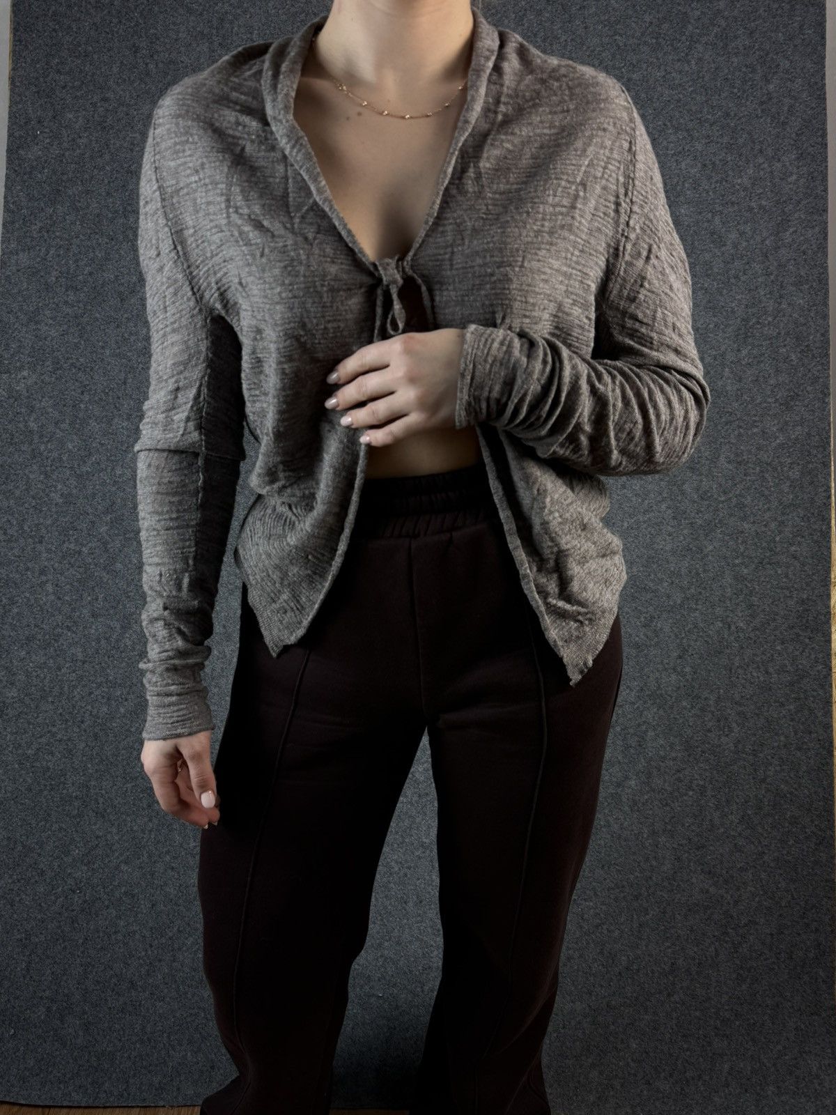 Sarah Pacini Sarah Pacini avant garde wool cardigan one size Size ONE SIZE - 1 Thumbnail