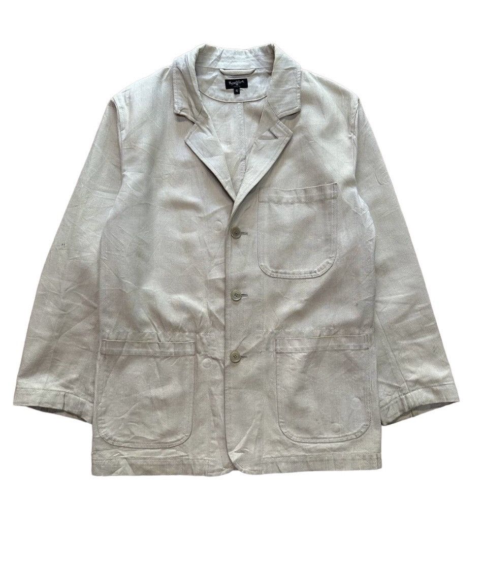 image of Margaret Howell Workers Jacket in White, Men's (Size Small)