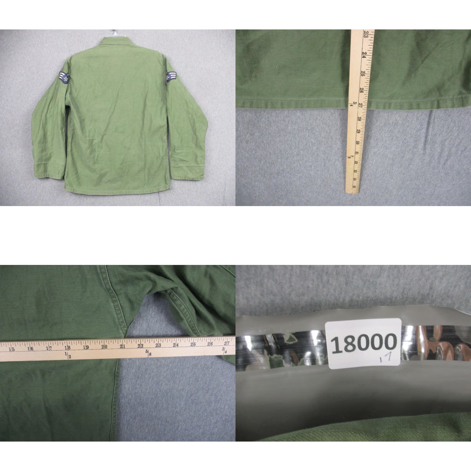Olive VINTAGE US Air Force Shirt Mens Large Olive OG-107 Tactical Air Command 70s Size US L / EU 52-54 / 3 - 8 Thumbnail