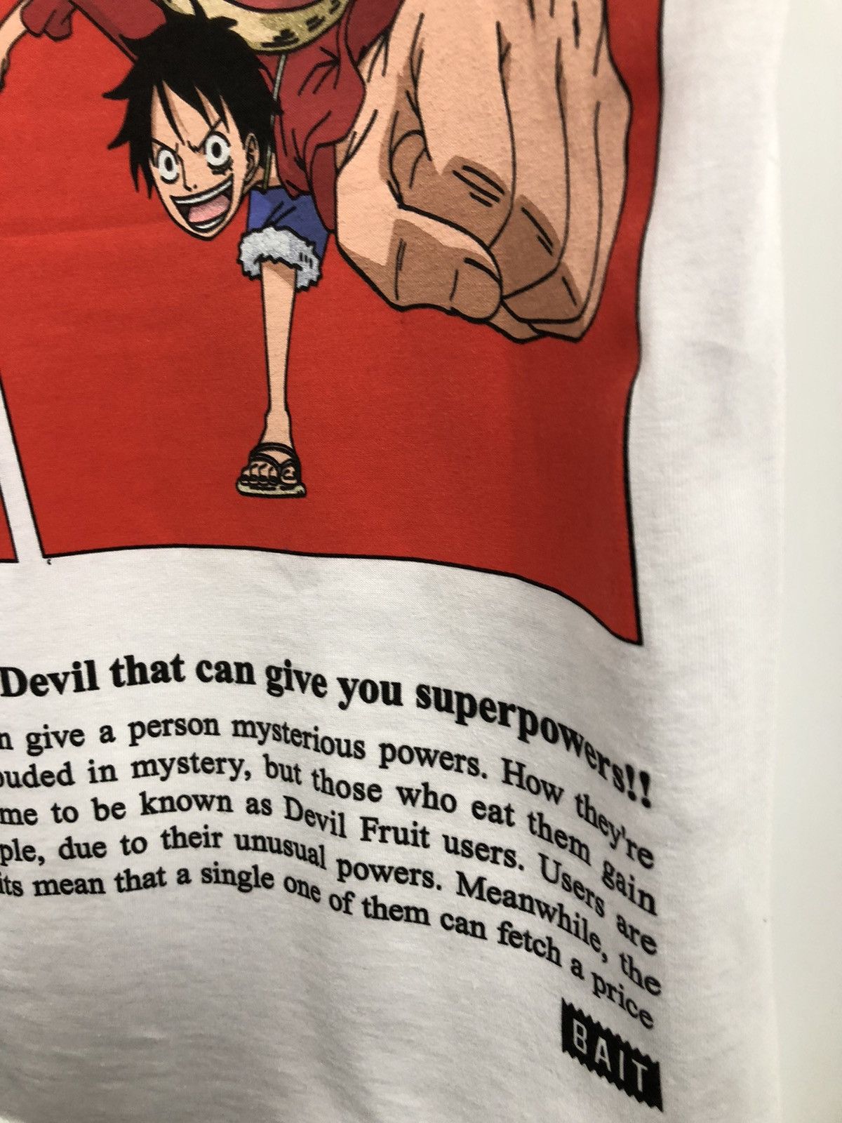 One Piece Bait x One Piece Devil Fruit Luffy White T-Shirt XS Size US XS / EU 42 / 0 - 7 Thumbnail
