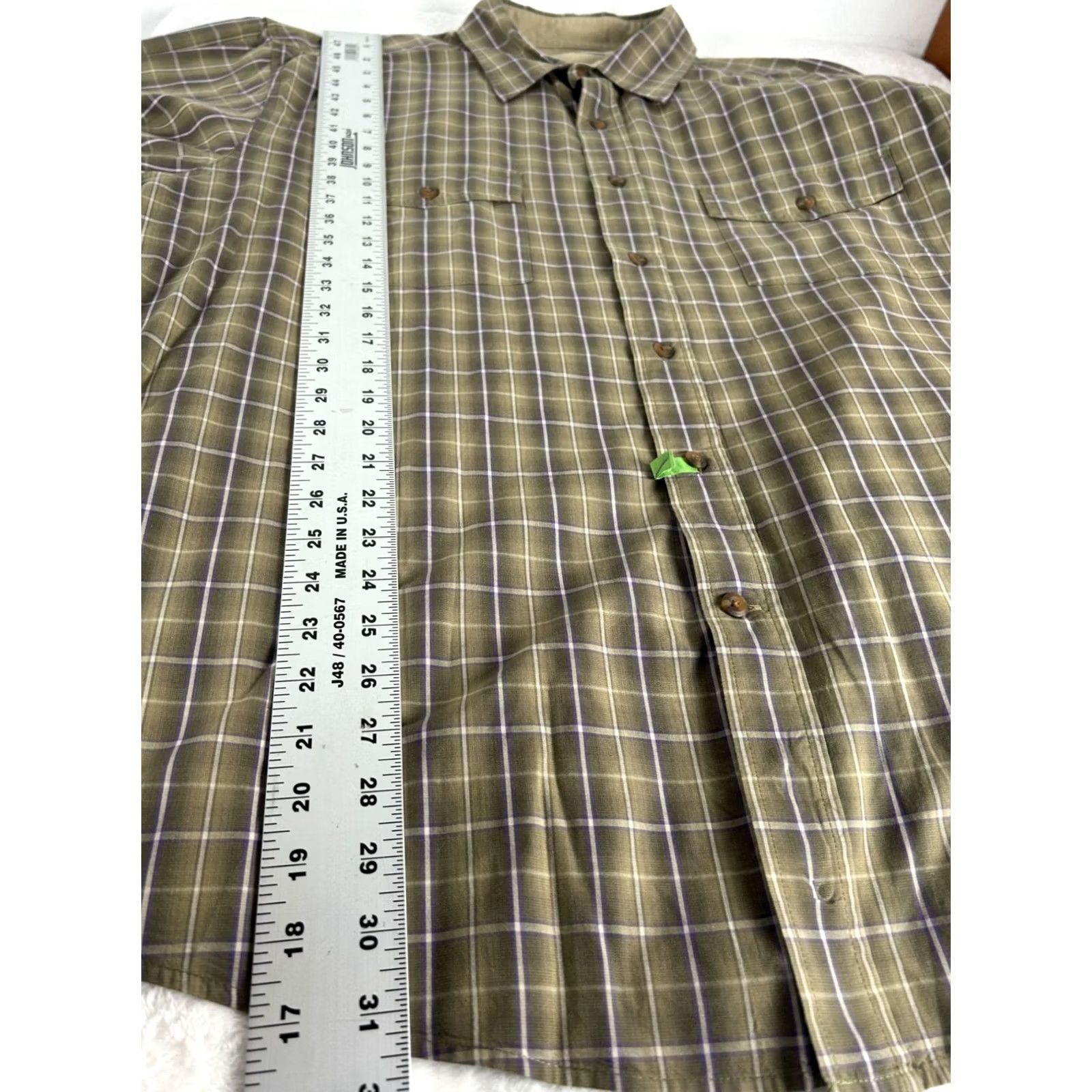 Faded Glory Faded Glory Mens Plaid Shirt 2XL Long Sleeve Casual Cotton Brown Size US XXL / EU 58 / 5 - 8 Thumbnail