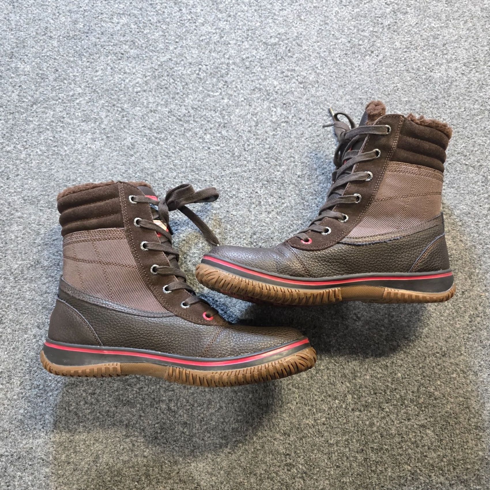 Pajar Pajar Boots Mens 10.5 Brown Leather Waterproof Trooper Lined Snow Boot Mens Lightweight Leather Outsole Wool Lining (if applicable) Size US 11 / EU 44 - 7 Thumbnail