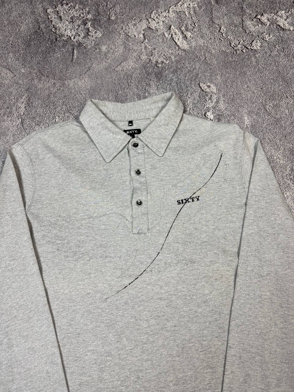 If Six Was Nine Y2K Sixty Eagle Polo 2000s Longsleeve Size US L / EU 52-54 / 3 - 3 Thumbnail