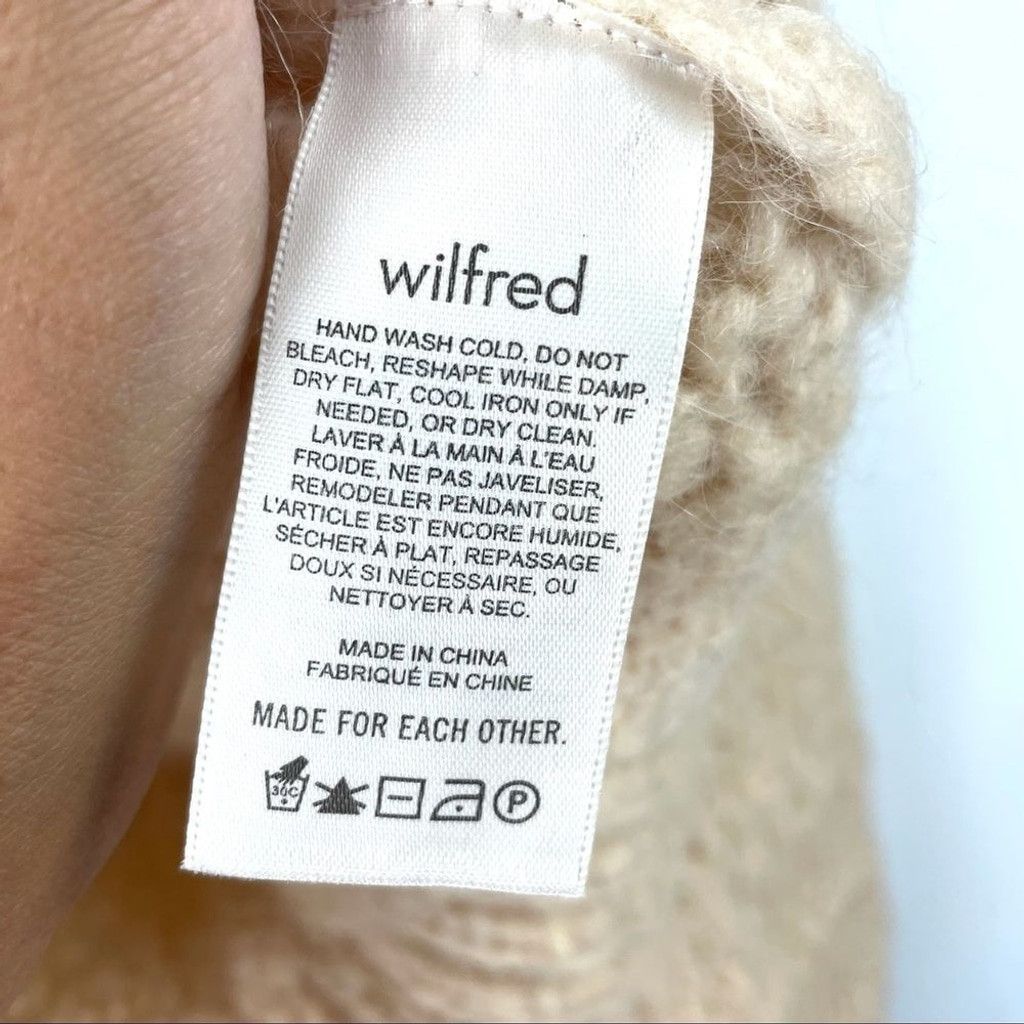 Aritzia Wilfred Lune Cream Alpaca Wool Cropped Sweater Size XXS Size XXS / US 00 / IT 34 - 9 Thumbnail