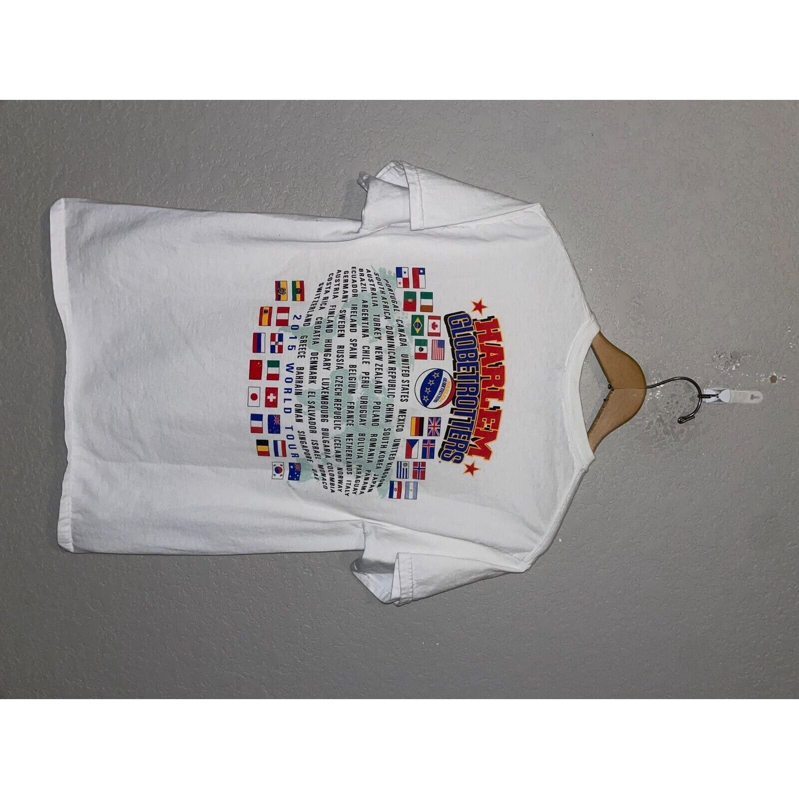Harlem Globetrotters Harlem Globetrotters Shirt World Tour Basketball White Tee M Size US M / EU 48-50 / 2 - 7 Thumbnail