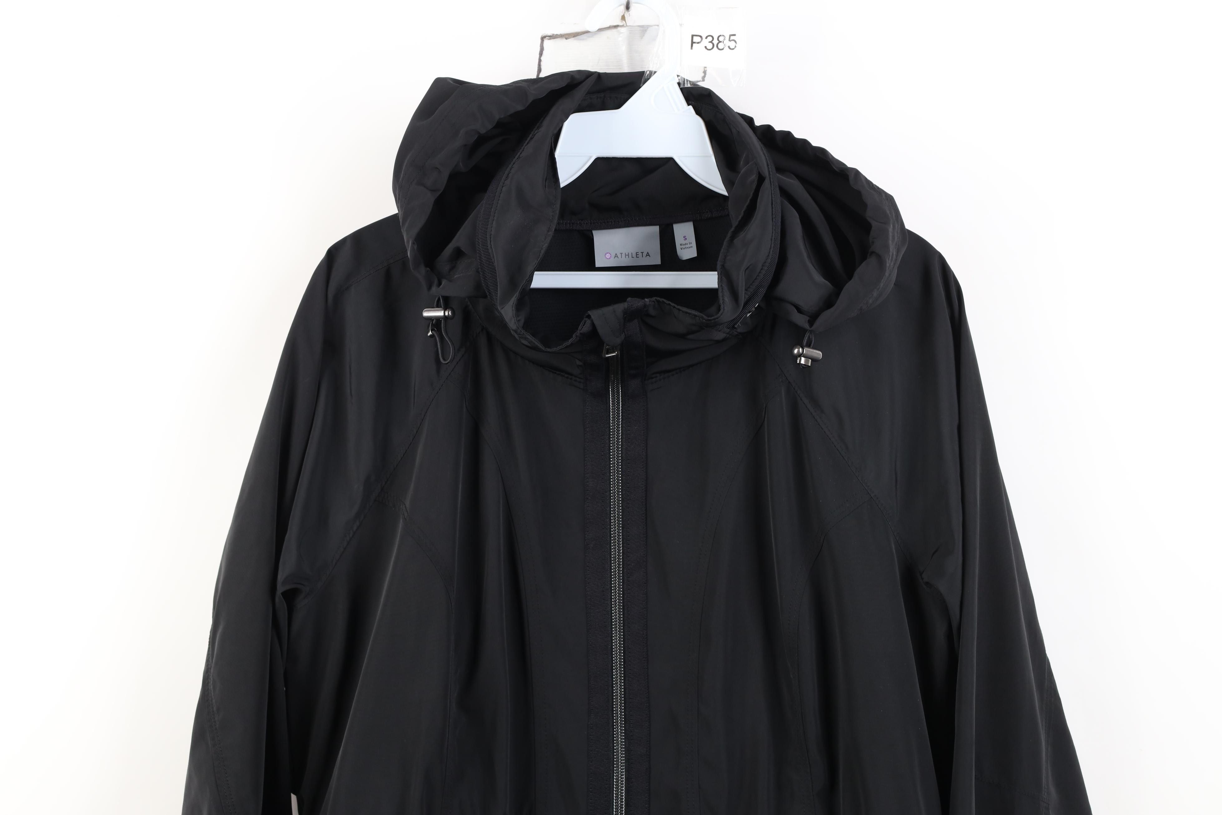 Athleta Athleta Resistant Drip Drop Hooded Rain Jacket Parka Black Size S / US 4 / IT 40 - 2 Thumbnail
