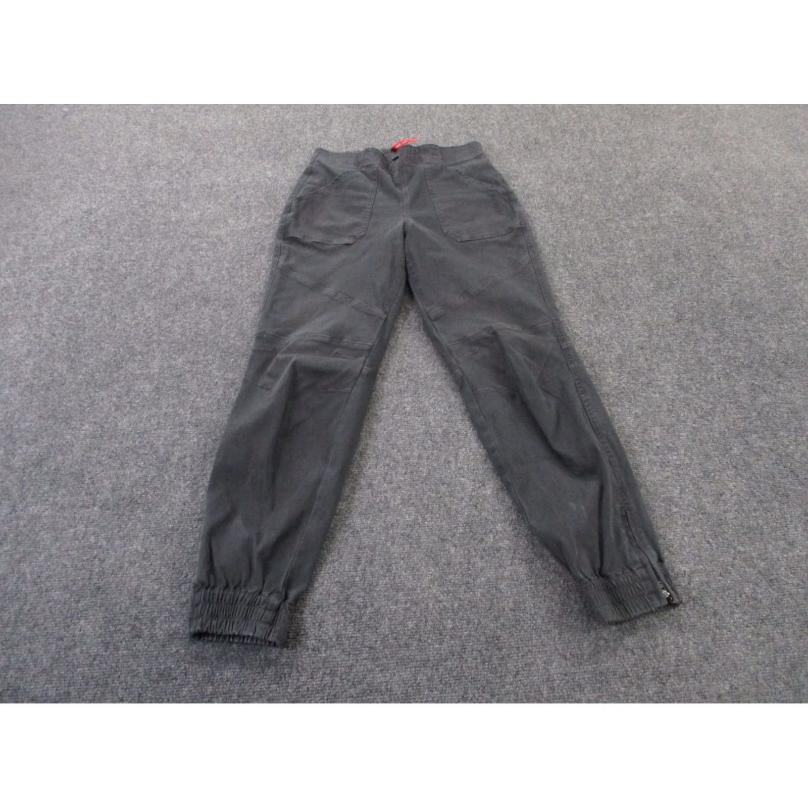 Spanx Spanx Pants Women M Gray Canvas Joggers Athletic Stretch Pull On Casual Size 32" / US 10 / IT 46 - 2 Thumbnail