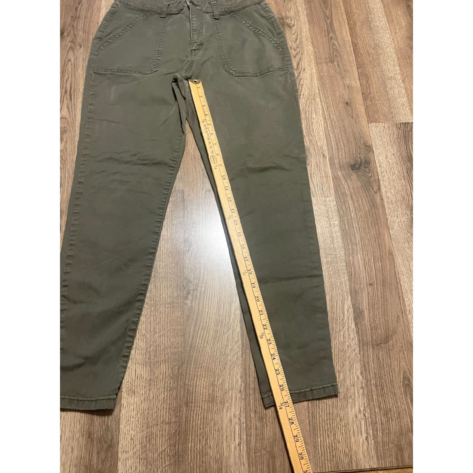 Vintage Daily/Ritual Pants Women's 10 Green Skinny Cargo Pockets Pants Womens Size 32" / US 10 / IT 46 - 5 Thumbnail