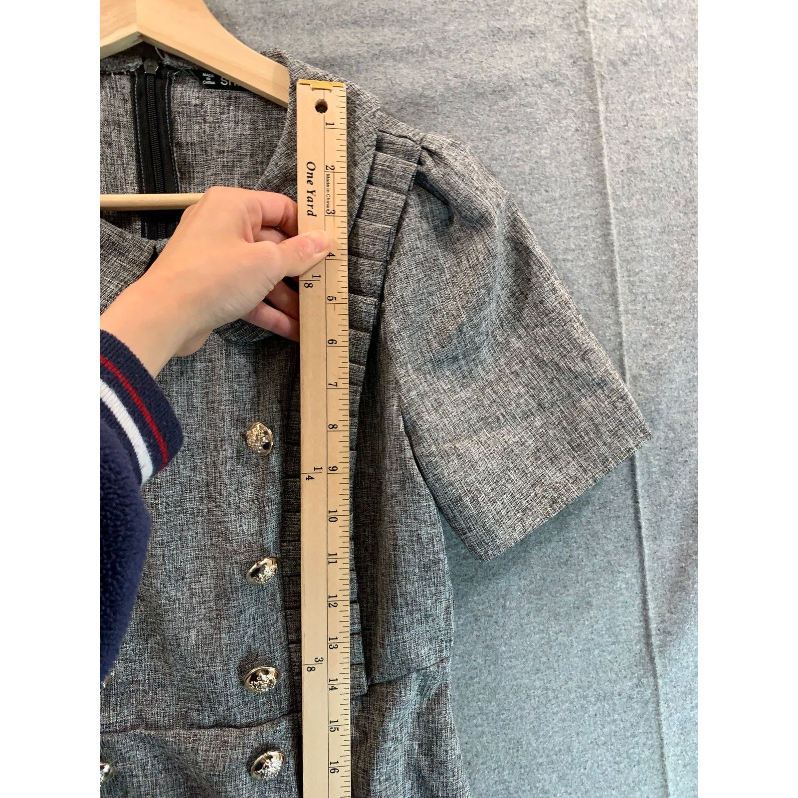 Shein SHEIN Mini Dress Women Size XS Gray Cute Knee length Dress Size XS / US 0-2 / IT 36-38 - 7 Thumbnail