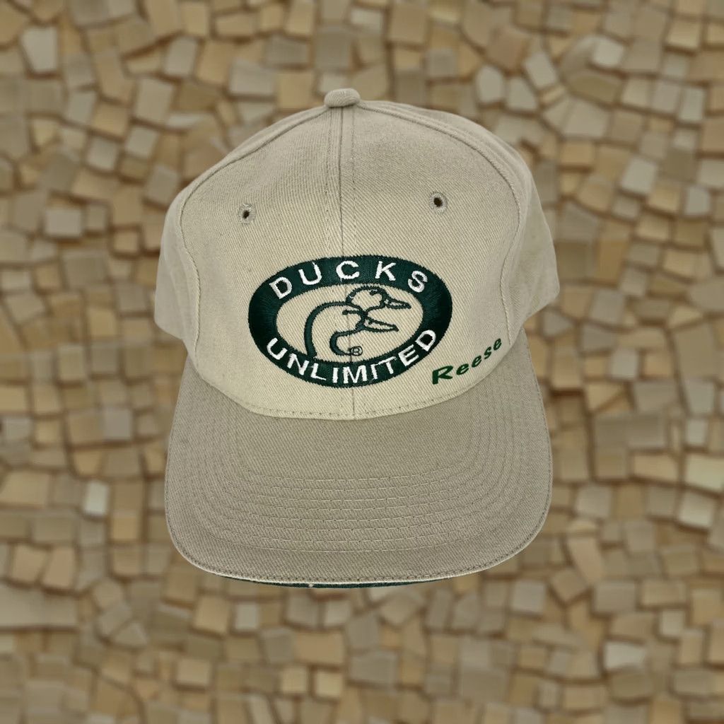 Vintage VINTAGE Ducks Unlimited Khaki SnapBack Hat Adjustable Men Khaki Green Trim 90s Outdoor Canvas Cotton Hat Size ONE SIZE - 1 Thumbnail