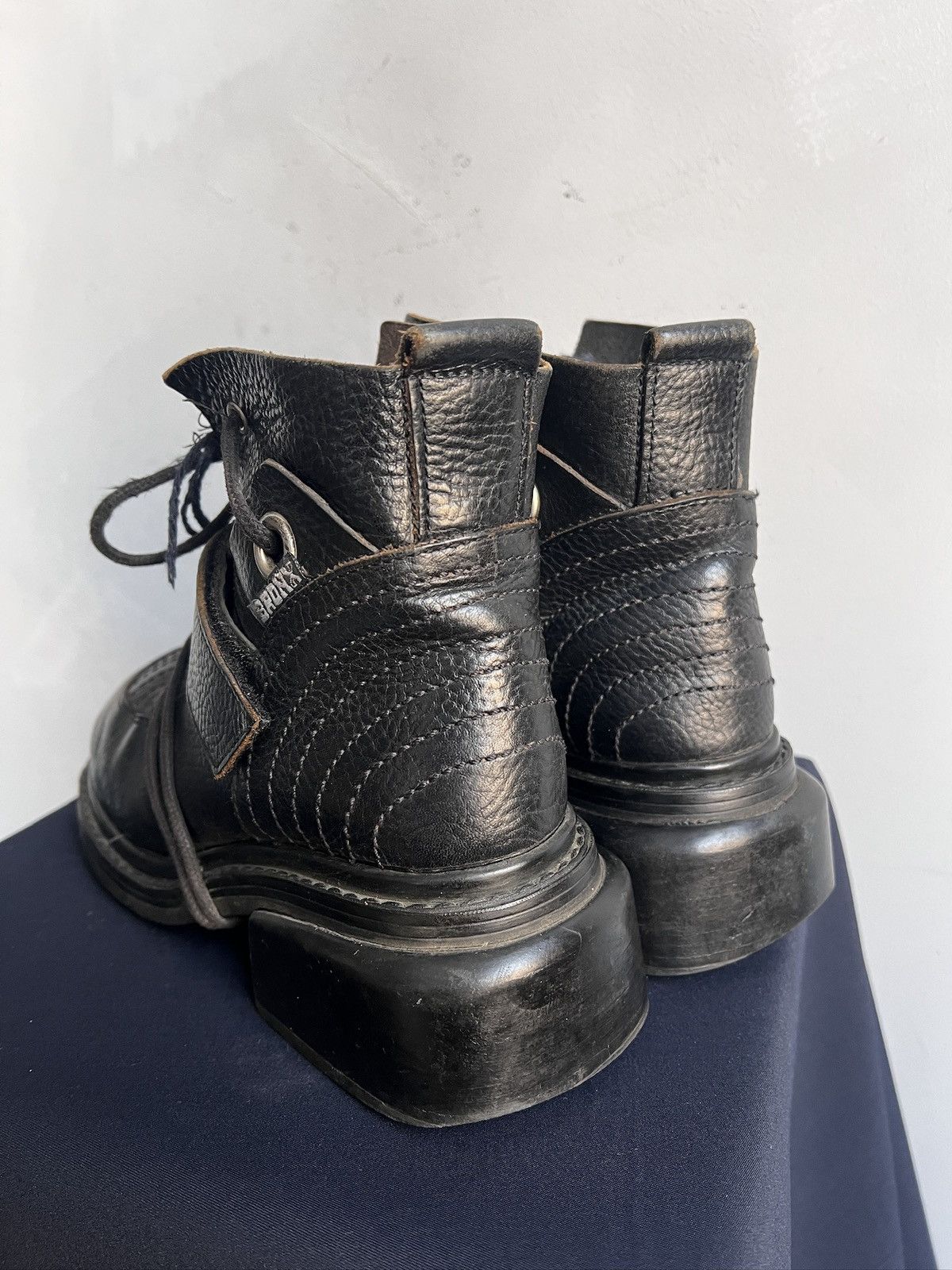 Dirk Bikkembergs Laced gothic platform leather ankle boots new rock y2k Size US 5.5 / EU 38 - 9 Thumbnail