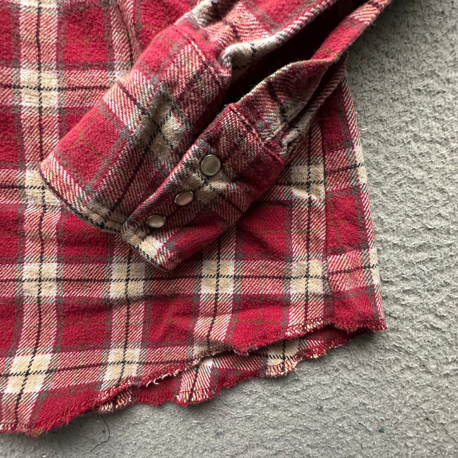 Wrangler Wrangler Flannel Red Plaid Pearl Snap Shirt Mens Medium Size US M / EU 48-50 / 2 - 8 Thumbnail