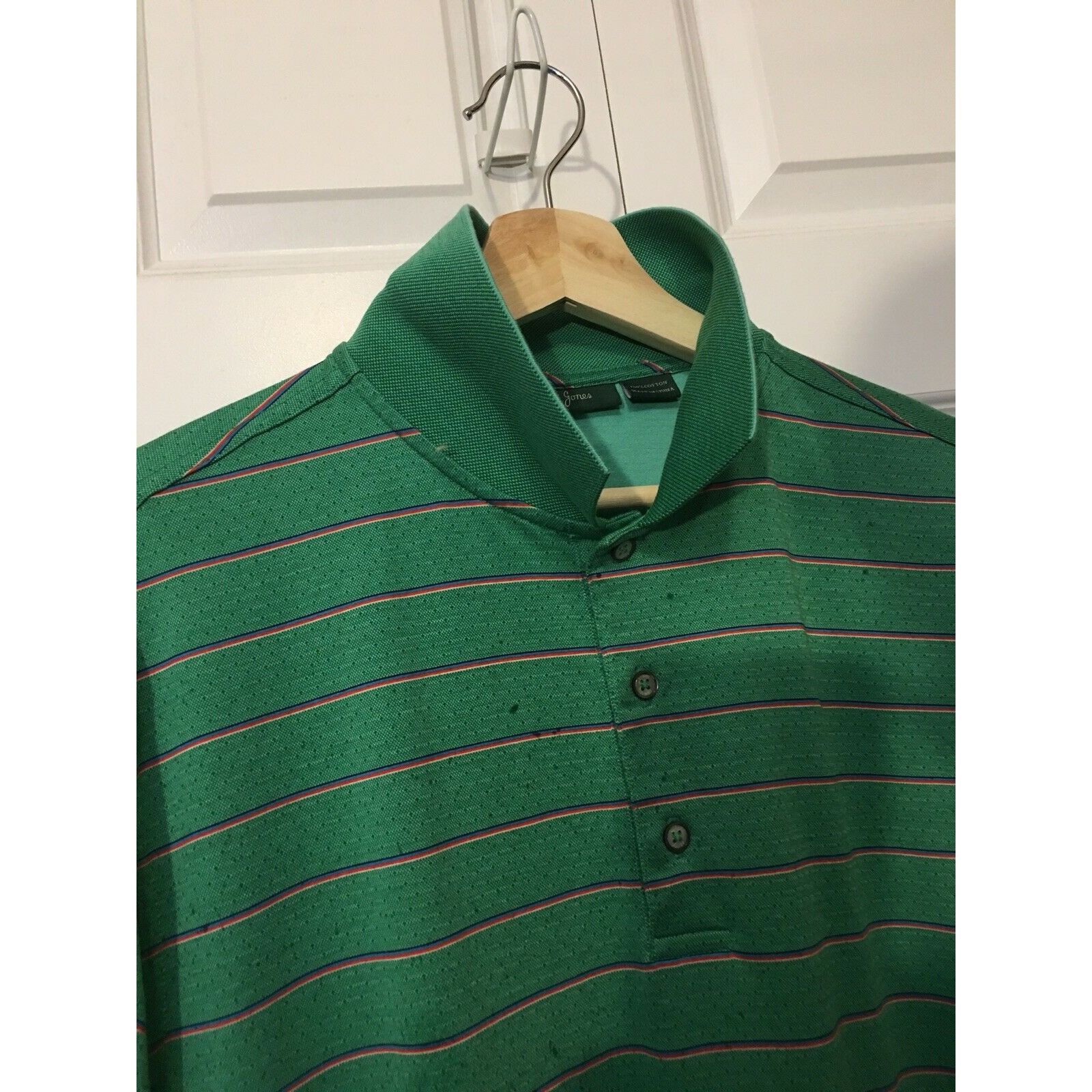 Bobby Jones Bobby Jones Men’s Sz L Polo Shirt Green Stripe Cotton Valero Size US L / EU 52-54 / 3 - 9 Thumbnail