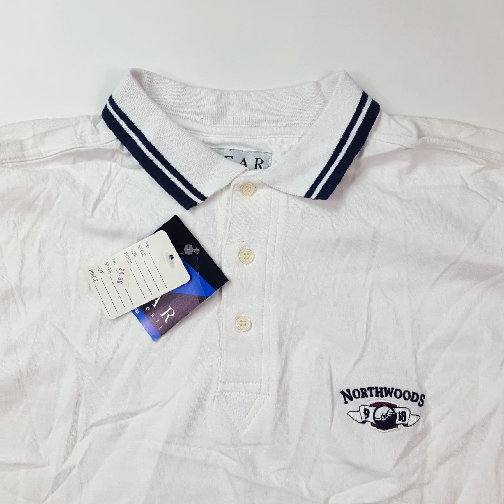 Vintage VINTAGE Northwoods Tennis Men's Medium Collared White Polo Shirt Sports Shirt Size US M / EU 48-50 / 2 - 5 Thumbnail