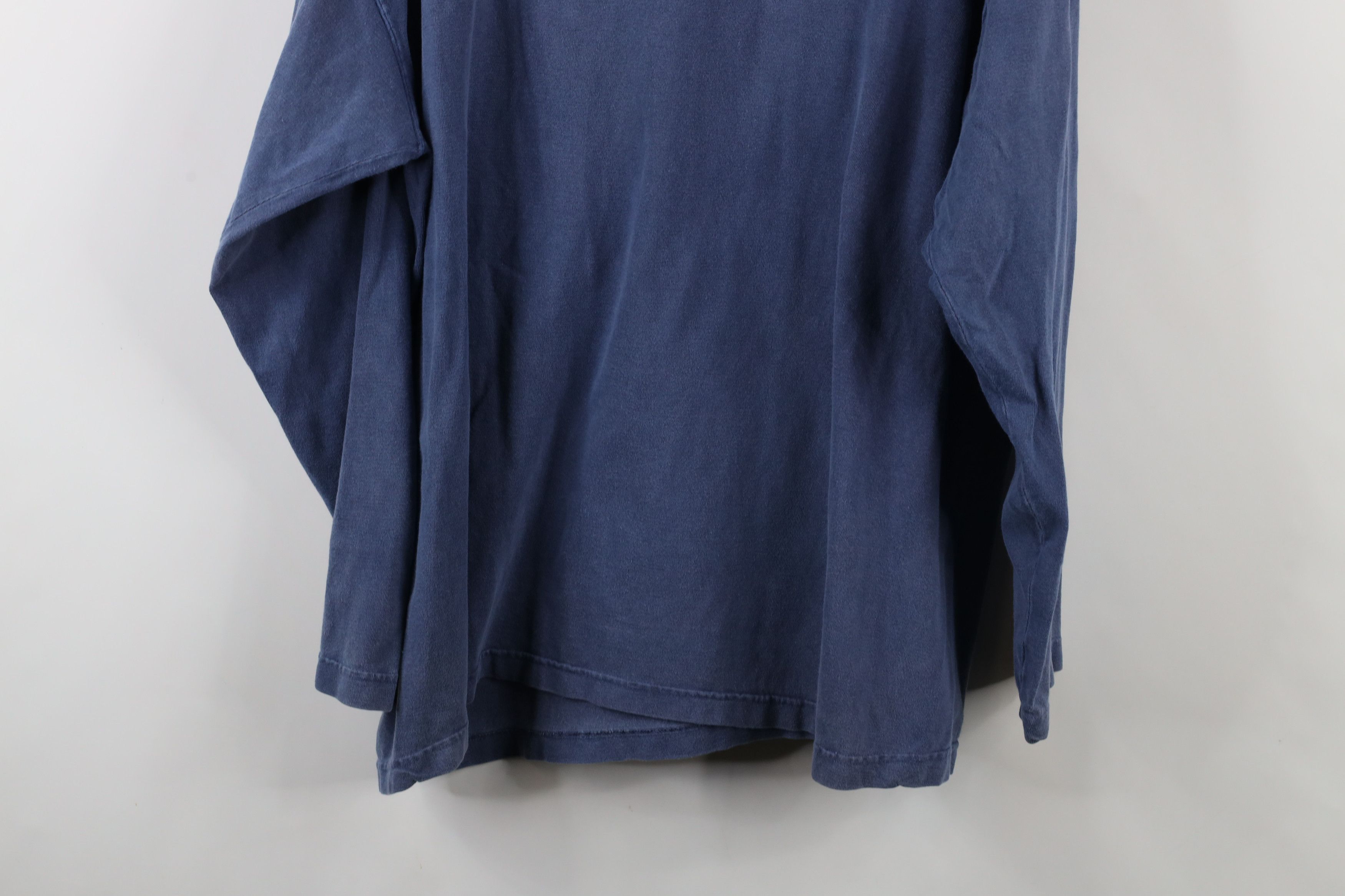 Vintage Vintage 90s Streetwear Blank Cotton Long Sleeve T-Shirt Blue Size US L / EU 52-54 / 3 - 10 Thumbnail