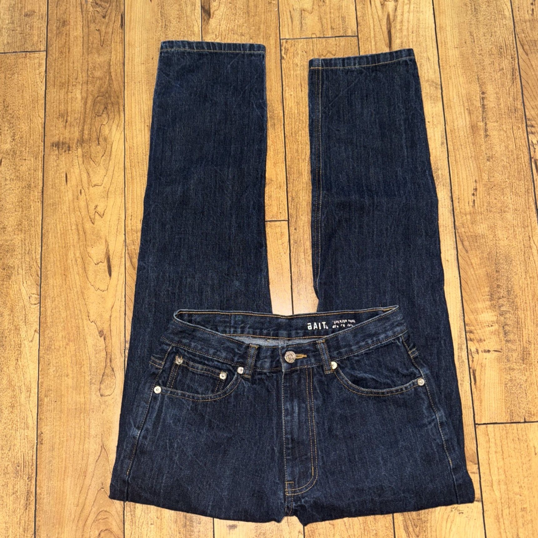 Denime VINTAGE Bait Denim Jeans Blue 28x29 Streetwear Skater Skinny Jeans Size US 28 / EU 44 - 4 Thumbnail