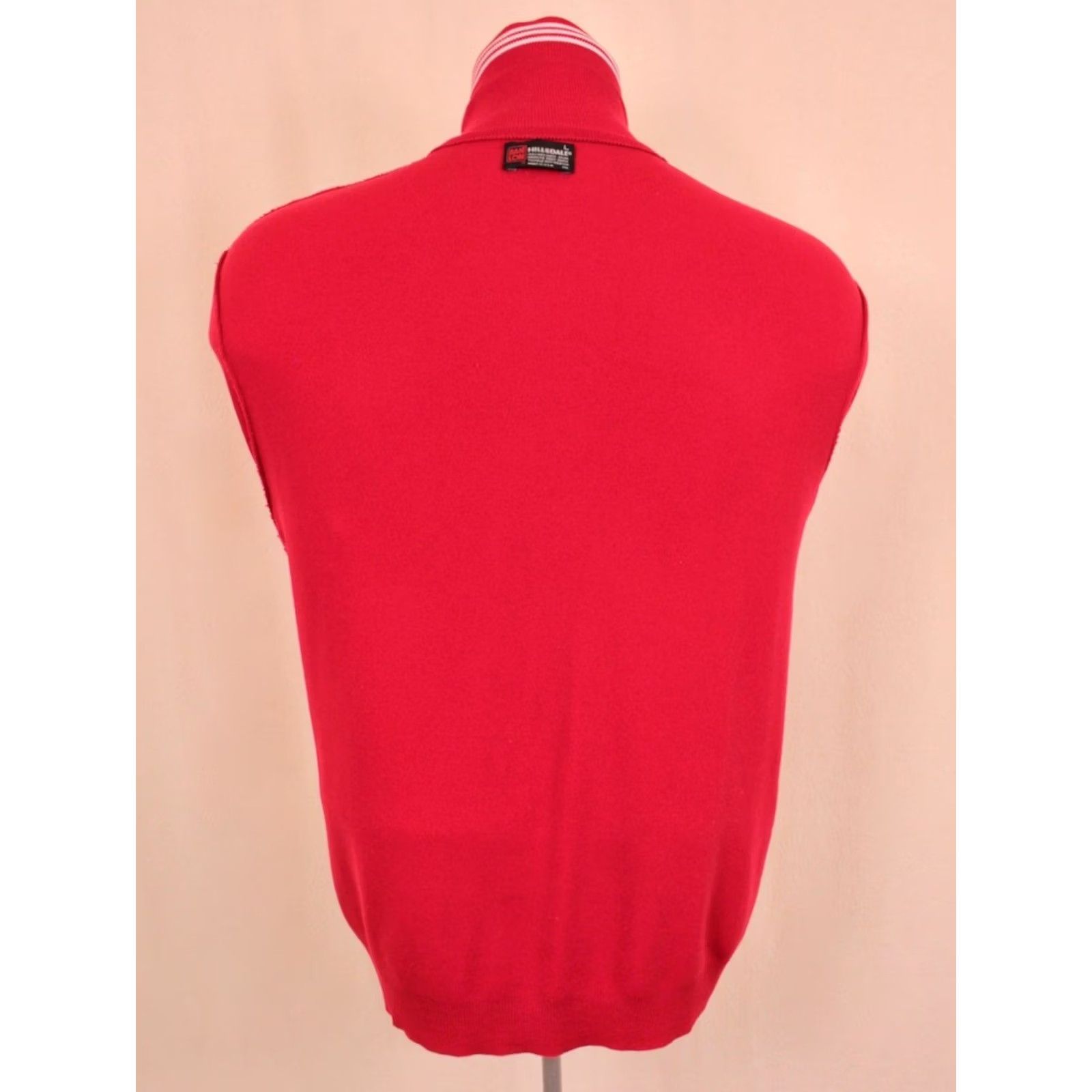 Vintage Ban-Lon 60s Shirt Red Nylon VTG Short Sleeve Sz L Mens Shirts 1960s Casual Handcrafted Size US L / EU 52-54 / 3 - 3 Thumbnail
