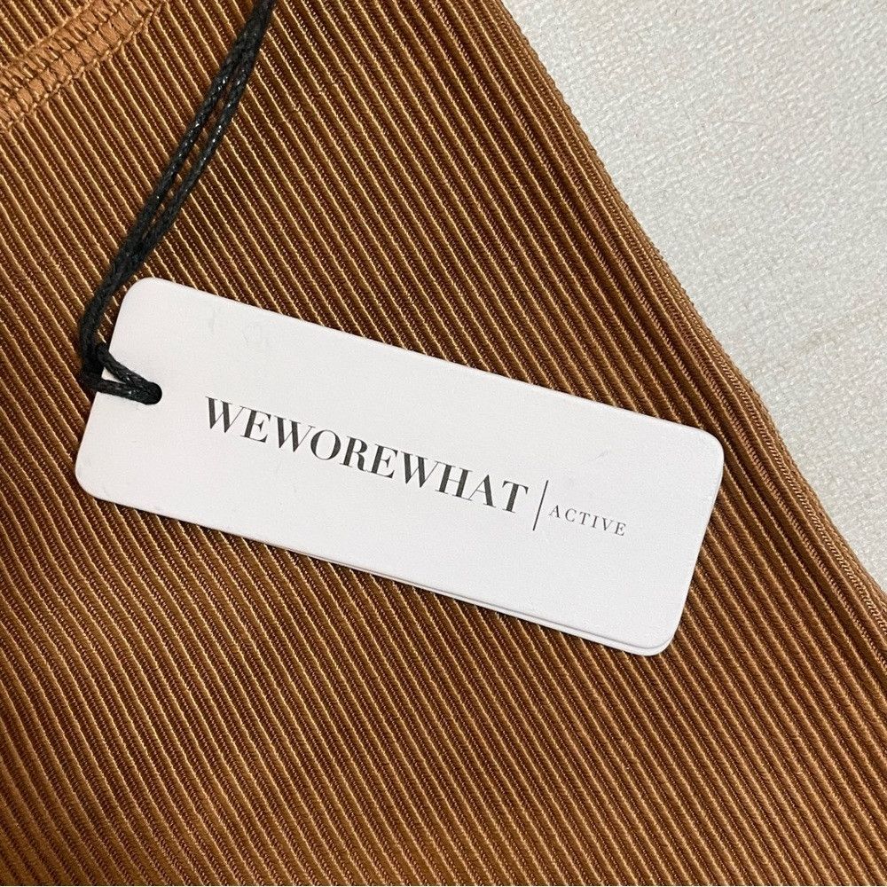 WeWoreWhat NWT New WeWoreWhat Chain High Rise Rib Brown Leggings Size Size 30" / US 8 / IT 44 - 5 Thumbnail
