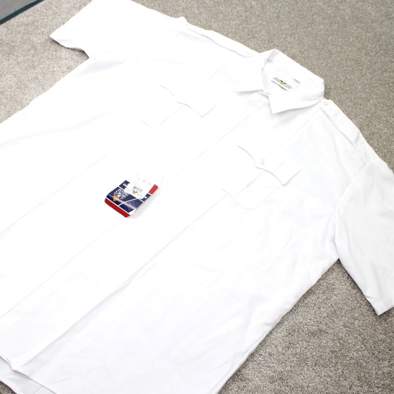 Vintage Flying Cross Deluxe Tropical Shirt NWT Mens 4XL XXXXL White S/S Uniform Button Shirt Mens 4XL XXXXL White Flying Cross Shirts Mens Short Sleeve Button Size US XXL / EU 58 / 5 - 3 Thumbnail
