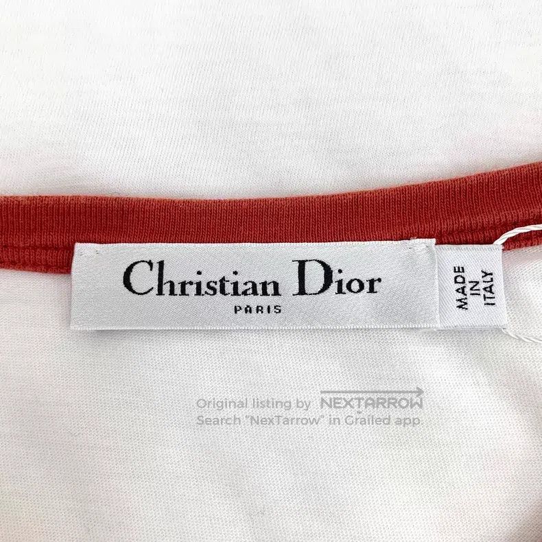 Dior Dior White logo letter print cotton round-neck short-sleev Size M / US 6-8 / IT 42-44 - 5 Thumbnail