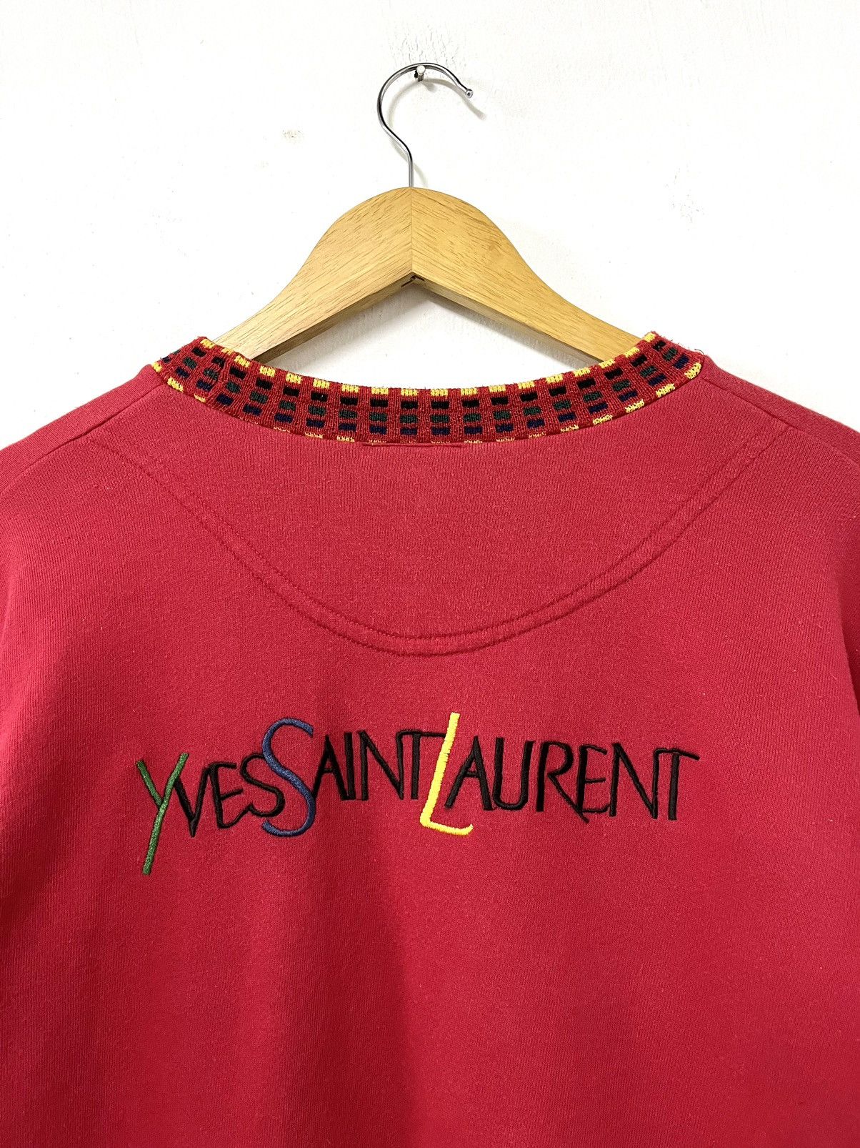 Yves Saint Laurent VINTAGE YVES SAINT LAURENT EMBROIDERY YSL SWEATSHIRT Size US M / EU 48-50 / 2 - 7 Thumbnail