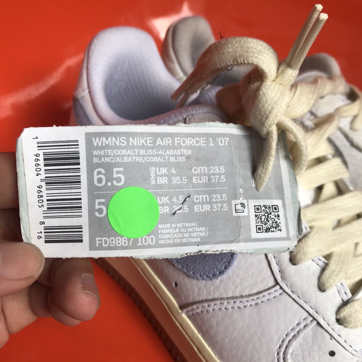 Hypebeast × Nike Nike Air Force One 07 Gumsole White cobalt bliss-Alabaster Size US 5 / EU 37 - 10 Thumbnail