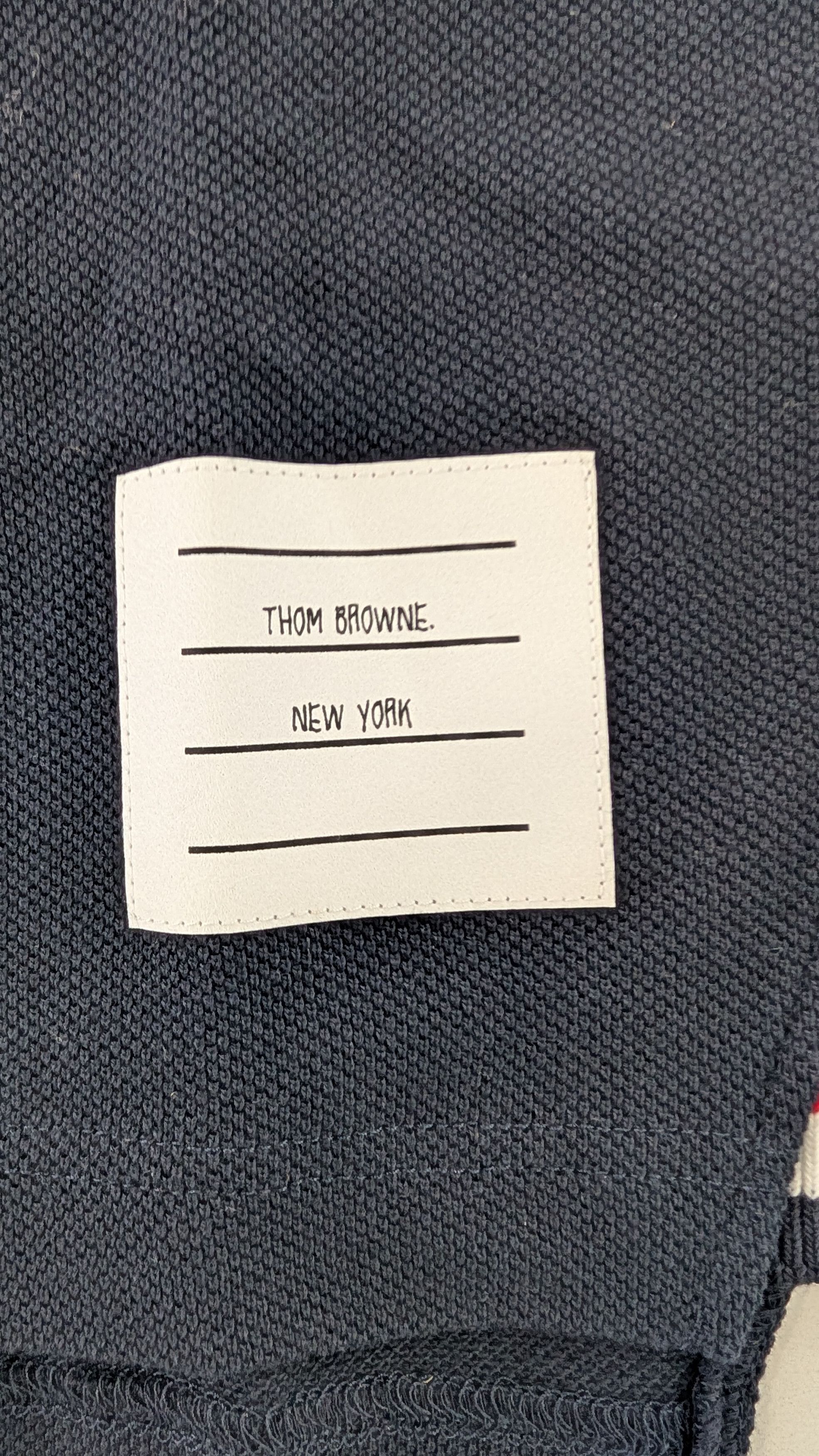 Thom Browne THOM BROWNE New York Boat Neck Top Navy Piqué Size M / US 6-8 / IT 42-44 - 2 Thumbnail