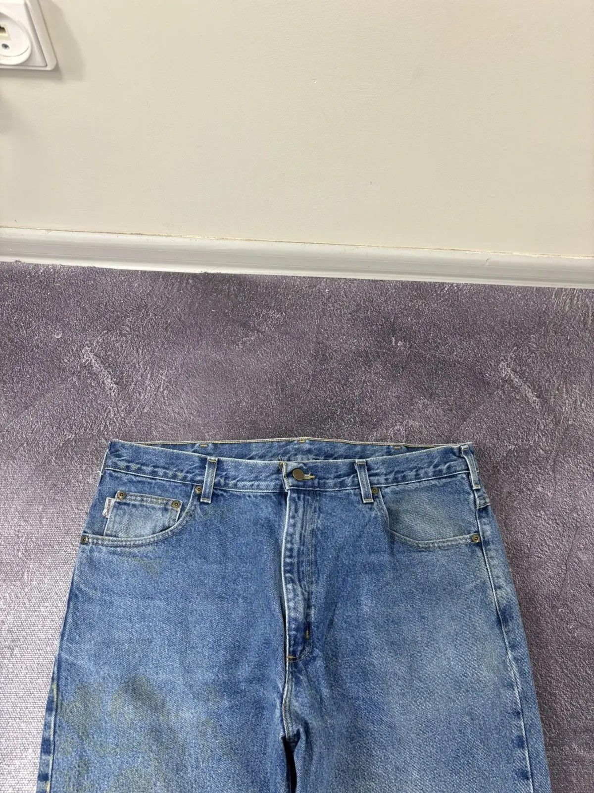 Carhartt × Vintage Vintage Carhartt Relaxed Fit Blue Hype Denim Baggy Jeans Size US 38 / EU 54 - 7 Thumbnail