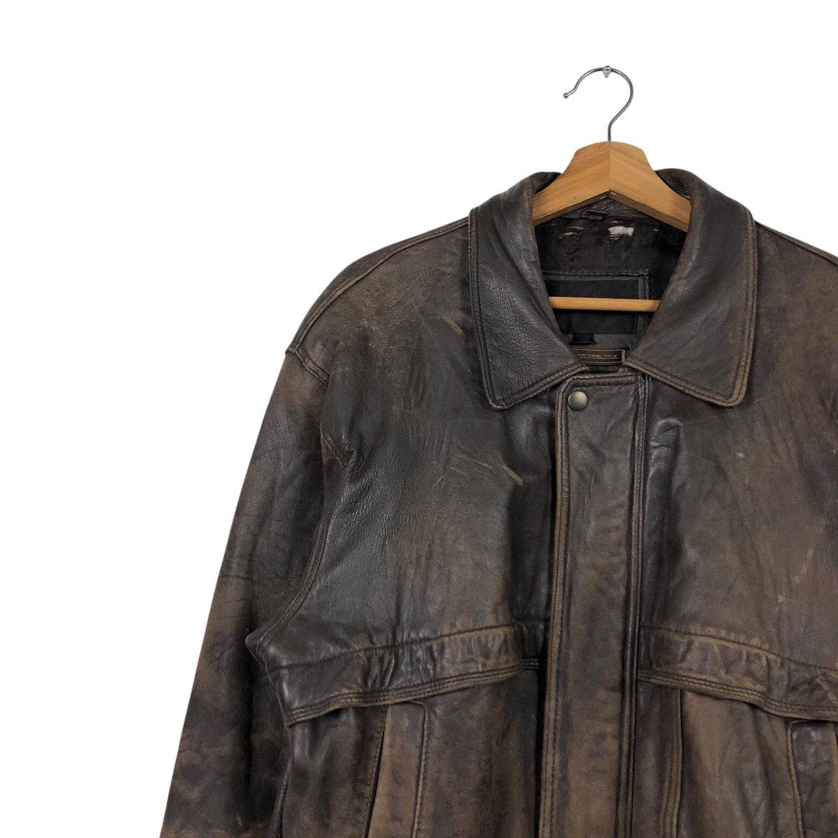 Issey Miyake 📌Vintage Biker Leather Jacket D' Homme A Homme Blanket Size US M / EU 48-50 / 2 - 9 Thumbnail