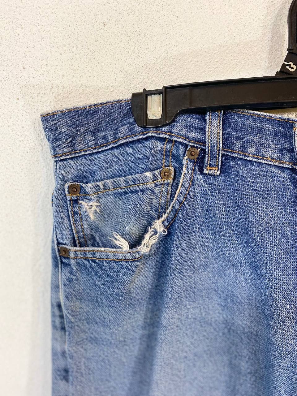 Levi's vintage levis 505 regular fit distressed denim nice design Size US 36 / EU 52 - 10 Thumbnail