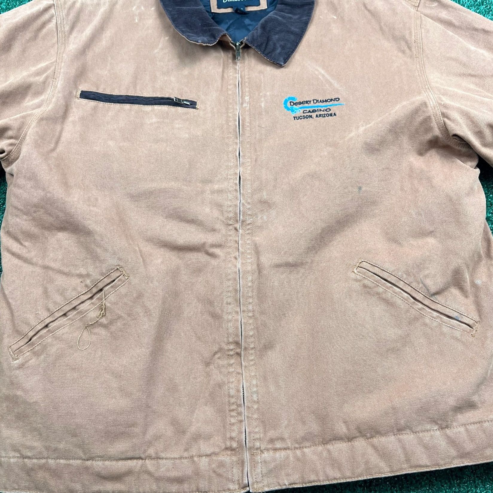 Dunbrooke Jacket Work Brown XL Men's Corduroy Collar Zip Front