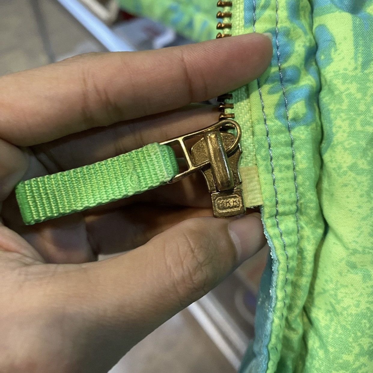 Goldwin Vintage 90s Goldwin All-Over Print Ski Jacket Neon Green Size US L / EU 52-54 / 3 - 13 Thumbnail