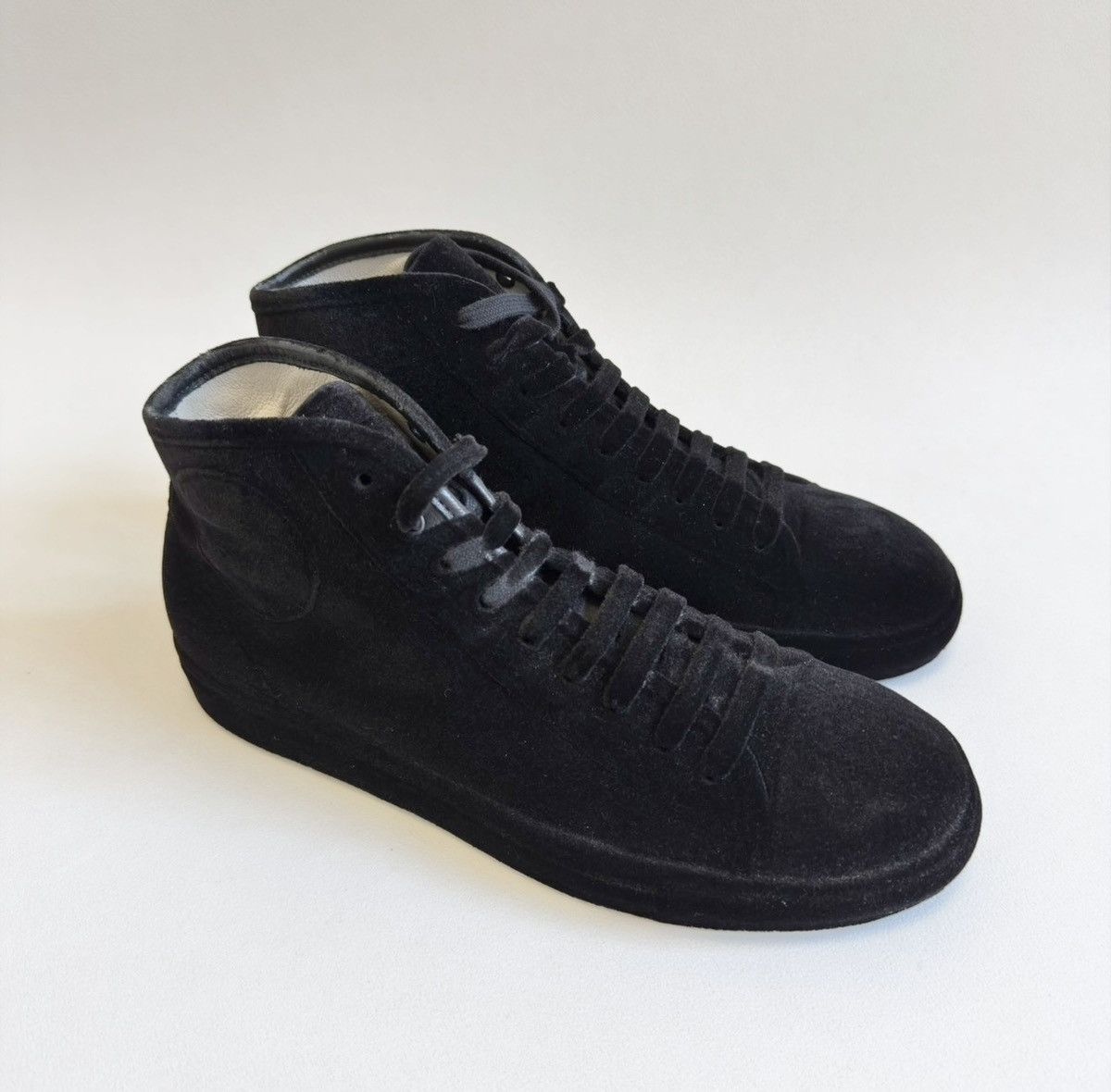 Maison Margiela A/W 09 Black ‘Flocked Velvet’ Sneakers Size US 8 / EU 41 - 3 Thumbnail