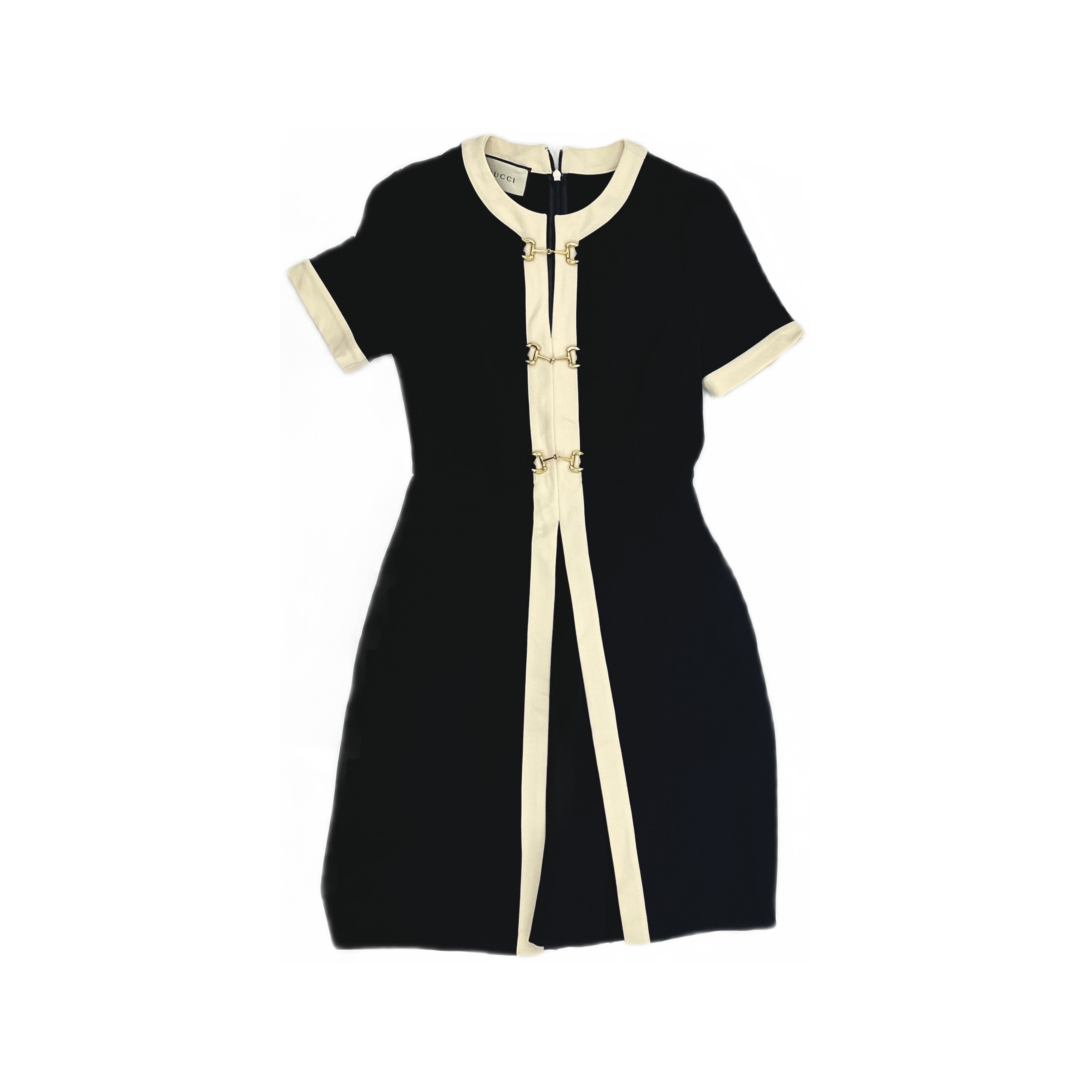 Gucci Gucci Horsebit Trim Midi Dress Size L Size L / US 10 / IT 46 - 1 Thumbnail