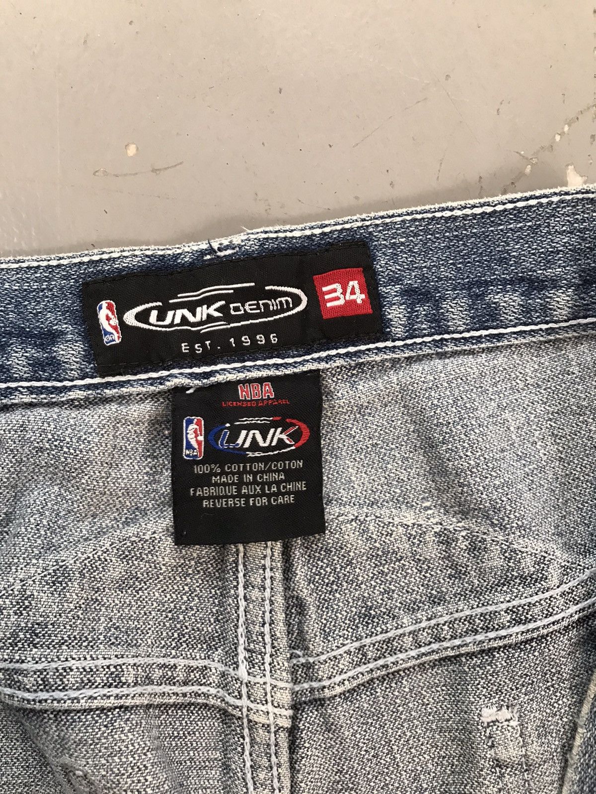 JNCO × Vintage Vintage link SpellOut thread & sticker embroidered denim Size US 34 / EU 50 - 7 Thumbnail