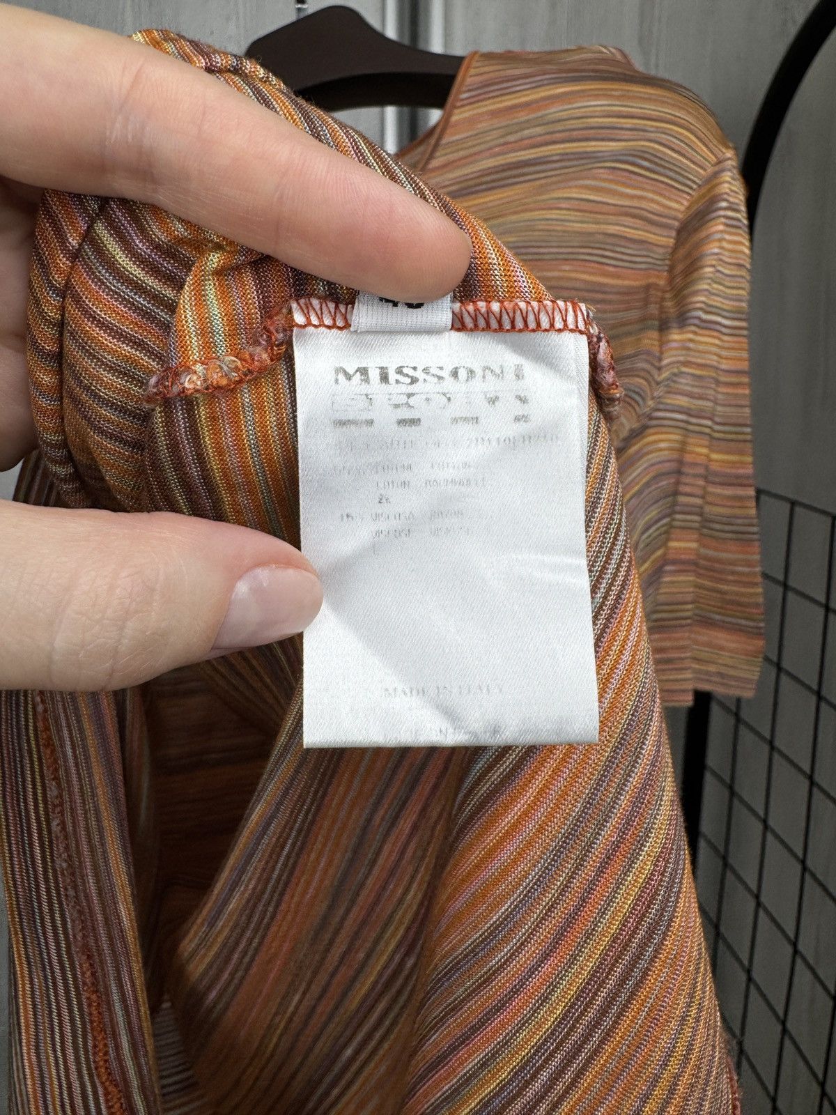 Missoni Missoni Sport Orange Striped Cotton Viscose SS tee shirt 48 Size XL / US 12-14 / IT 48-50 - 9 Thumbnail