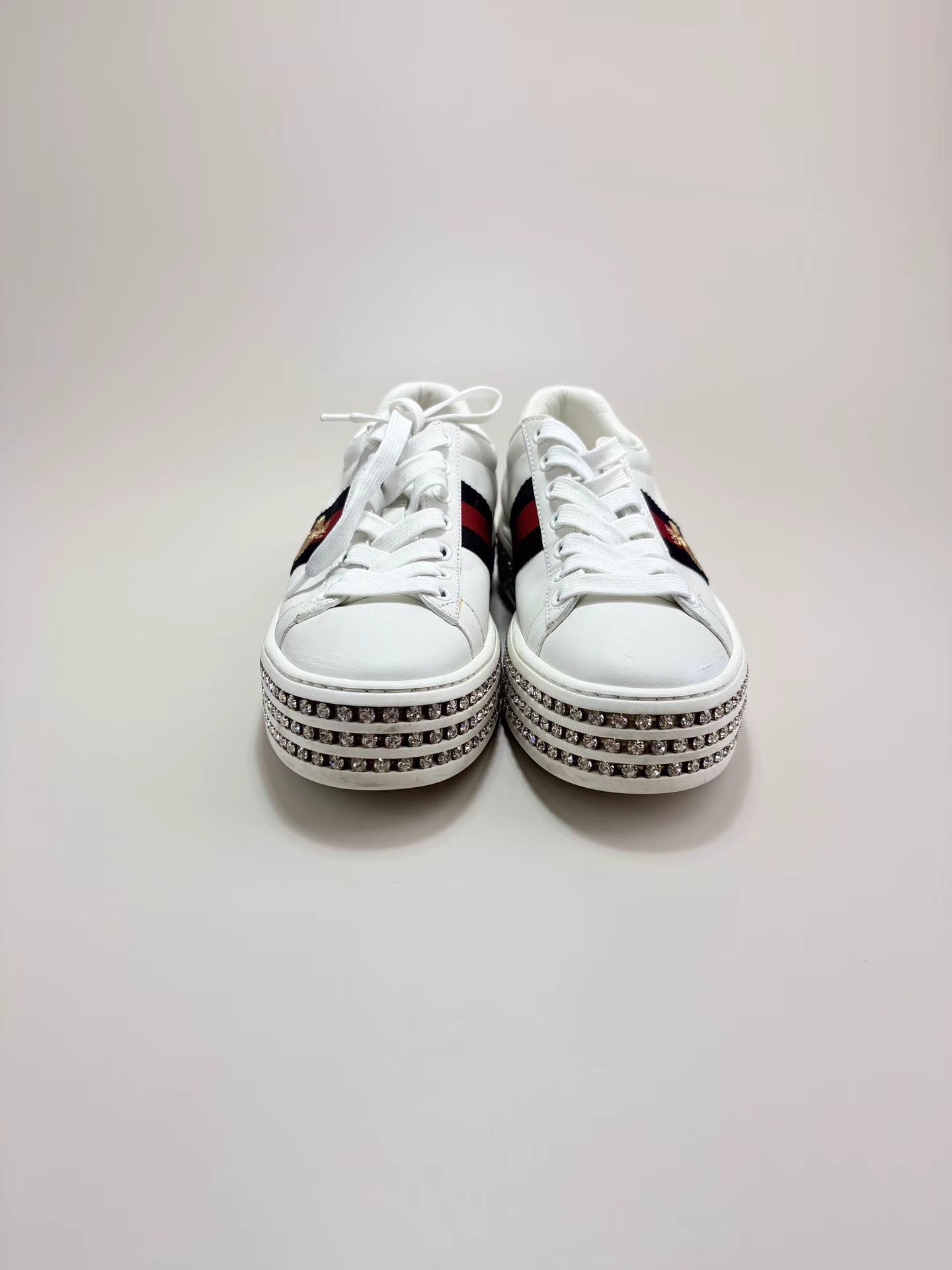 Gucci GUCCI Rhinestone Bee Platform Shoes K1 Size US 5.5 / IT 35.5 - 2 Thumbnail