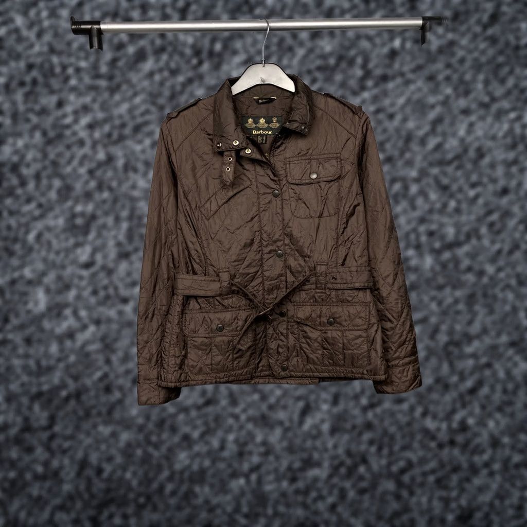 Barbour Barbour Jacket Quilted Flyweight Womens YD UK 12 Brown Polyamide Lining Polyester Barbour Size M / US 6-8 / IT 42-44 - 1 Thumbnail