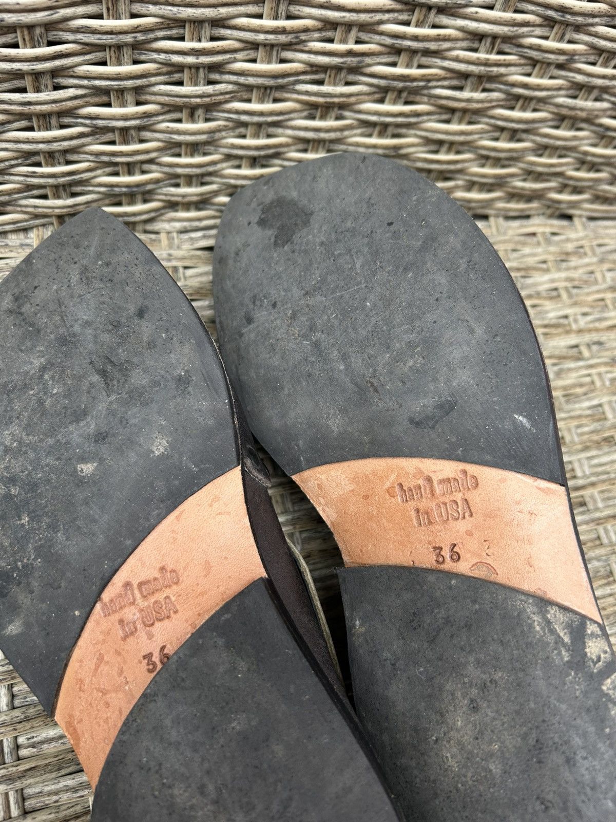 CYDWOQ × Handmade CYDWOQ Pedal Leather Flats Mary Jane Shoes Sz 36 Hand Made Size US 6 / IT 36 - 10 Thumbnail