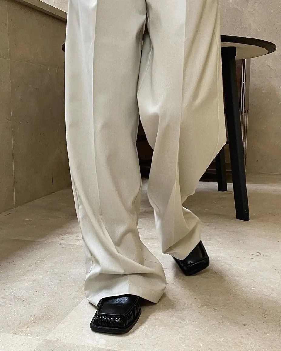 Designer × Vintage Casual Loose Wide Leg Solid Pants Trousers Size US 30 / EU 46 - 2 Thumbnail