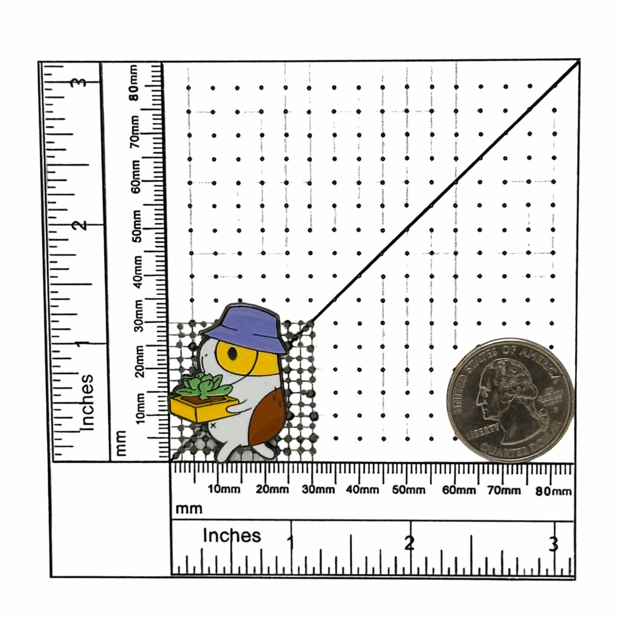 Other ⭐Hamster Guinea Pig Pet Succulent Gardener Pin With Hat & Pl Size ONE SIZE - 6 Thumbnail