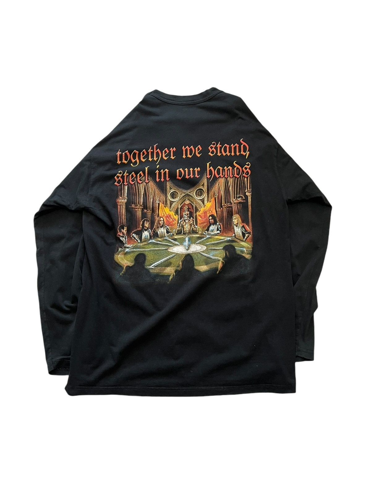 Band Tees vintage Grave digger Saxon Rage Accept Manowar metal t shirt Size US XL / EU 56 / 4 - 3 Thumbnail