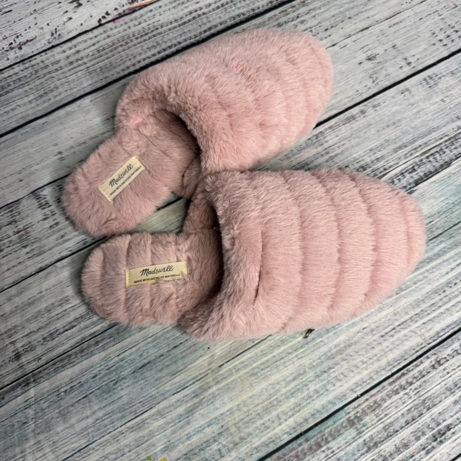 Madewell Madewell Faux Fur Slippers Size 8 Pink Plush Cozy House Shoe Size US 8 / IT 38 - 2 Thumbnail