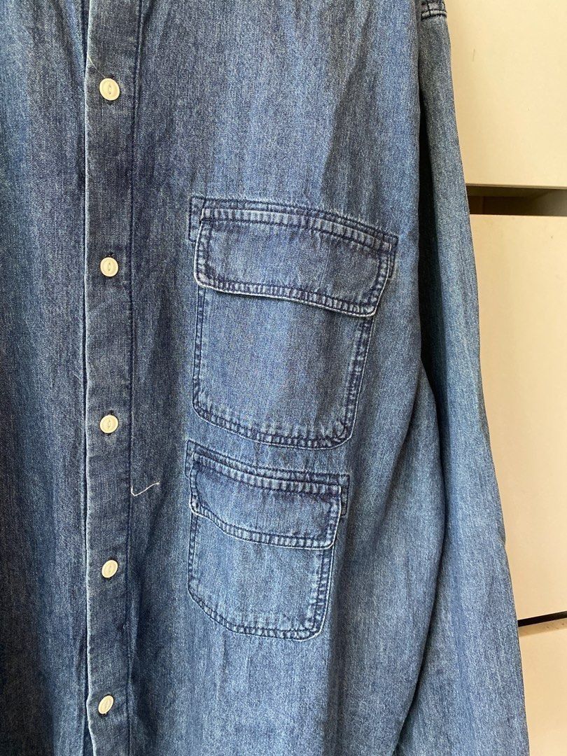 Japanese Brand RODEO CROWNS DENIM SHIRT Size US XL / EU 56 / 4 - 4 Thumbnail