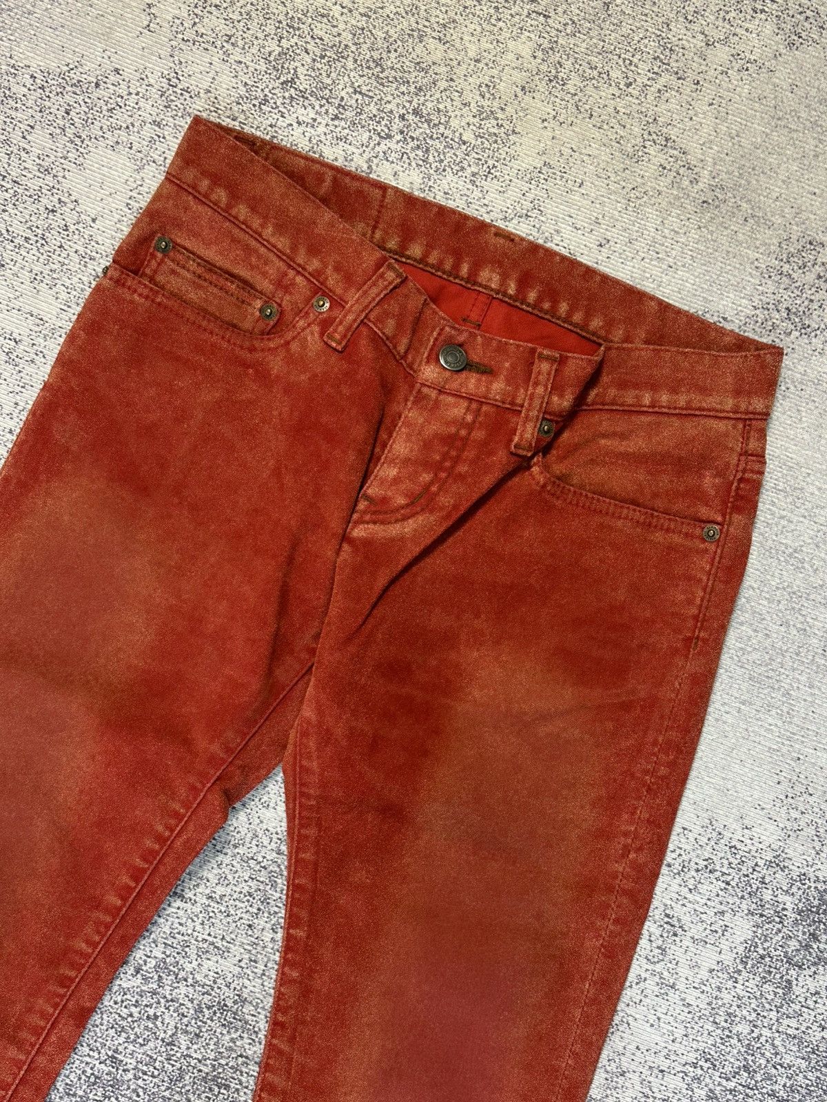 Hysteric Glamour Hysteric Glamour Slim Fit Suede Pants Red Size US 28 / EU 44 - 3 Thumbnail