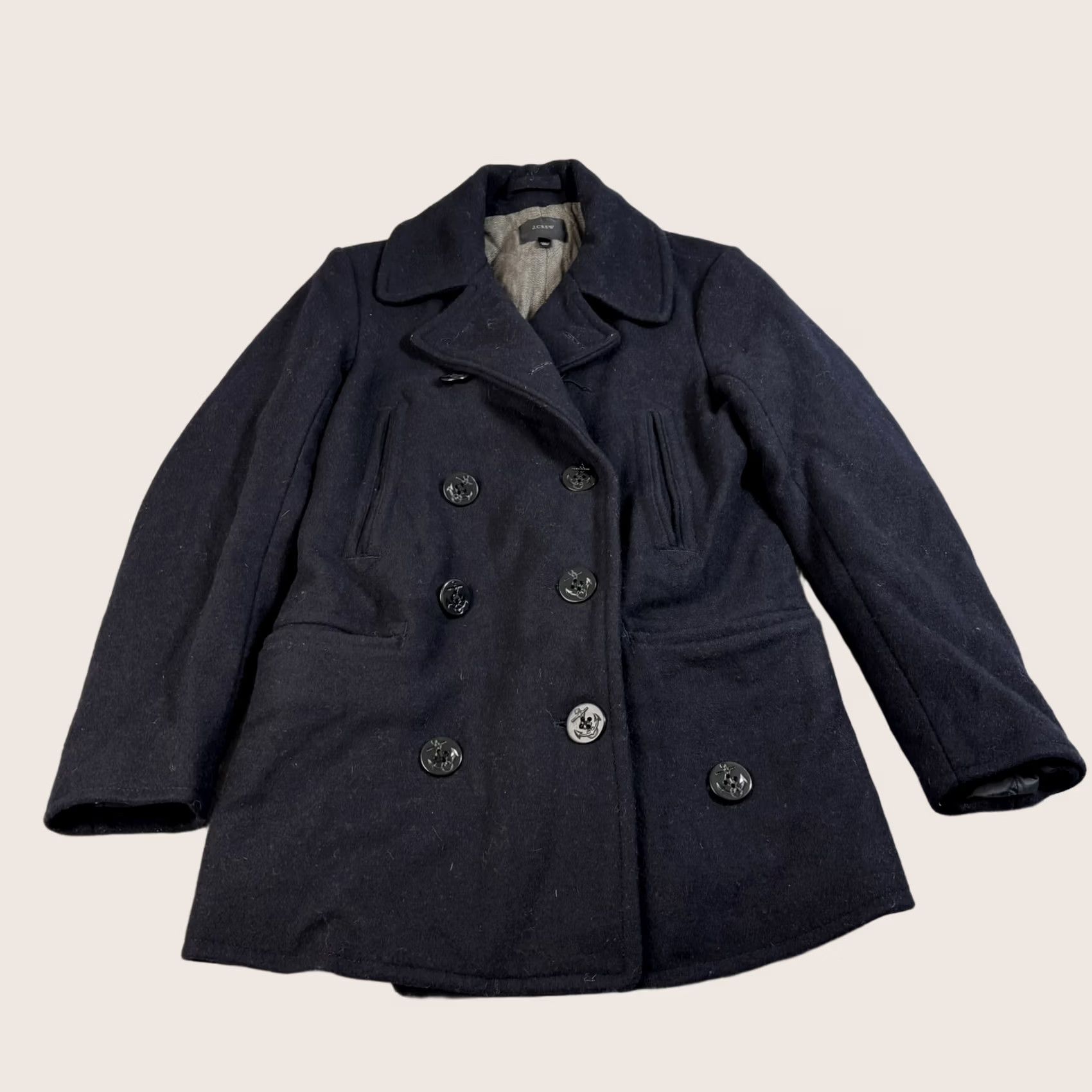 J.Crew J Crew Wool Pea Coat Women XS Blue Button Nautical Classic Academia READ Size XS / US 0-2 / IT 36-38 - 1 Thumbnail