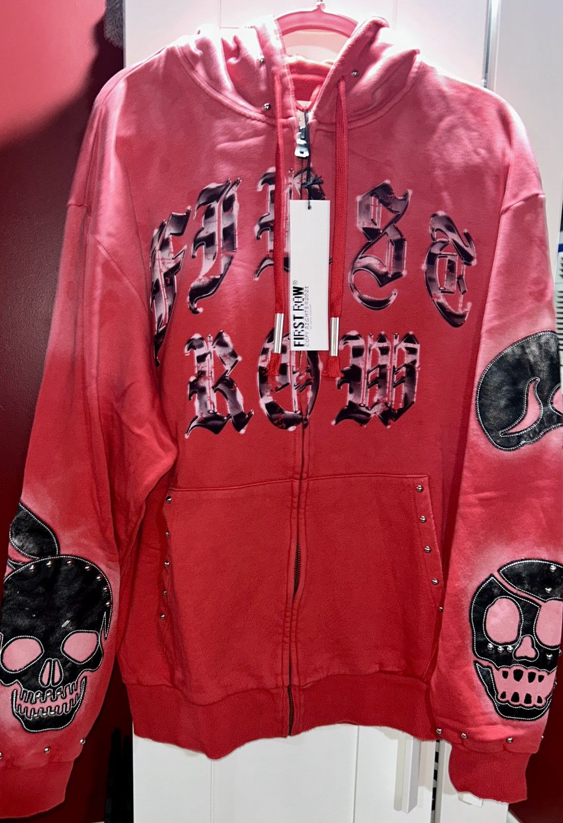 Other First Row "Wake Up & Be Fierce" Full-Zip Hoodie -Red Wash Size US L / EU 52-54 / 3 - 22 Thumbnail