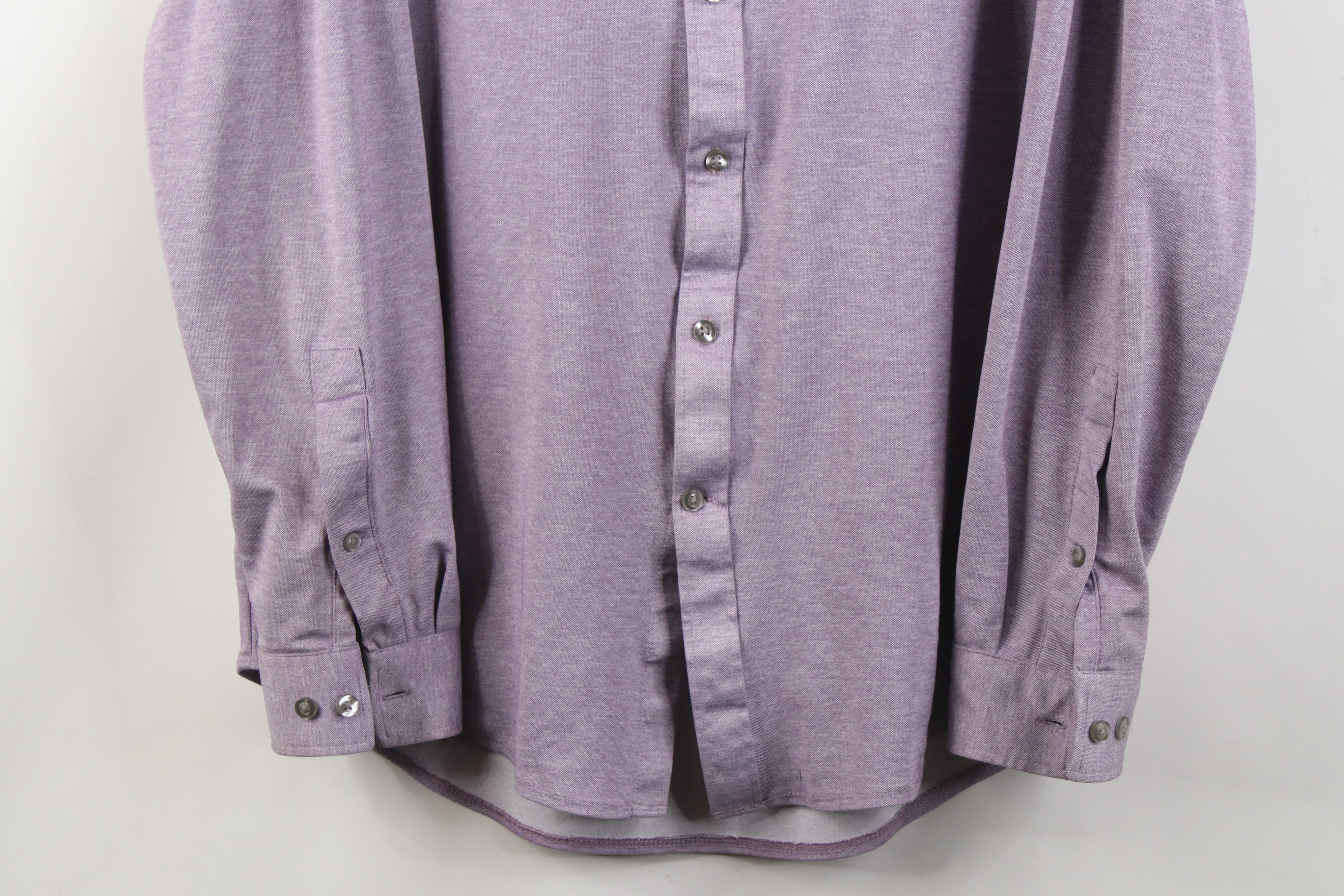 Michael Kors Michael Kors Fit Fine Gauge Knit Button Down Shirt Purple Size US L / EU 52-54 / 3 - 3 Thumbnail