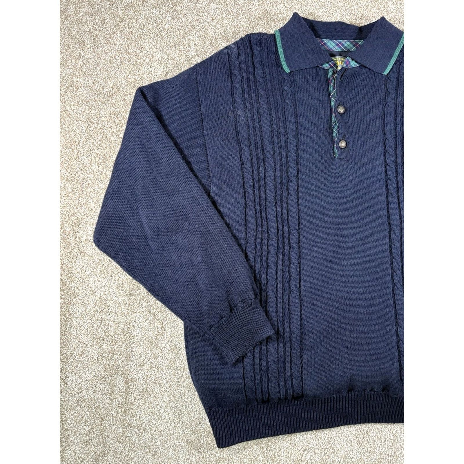 Vintage VINTAGE Windstopper By Airtex Swedish Design Henley Sweater Navy Blue Men’s L Size US L / EU 52-54 / 3 - 3 Thumbnail