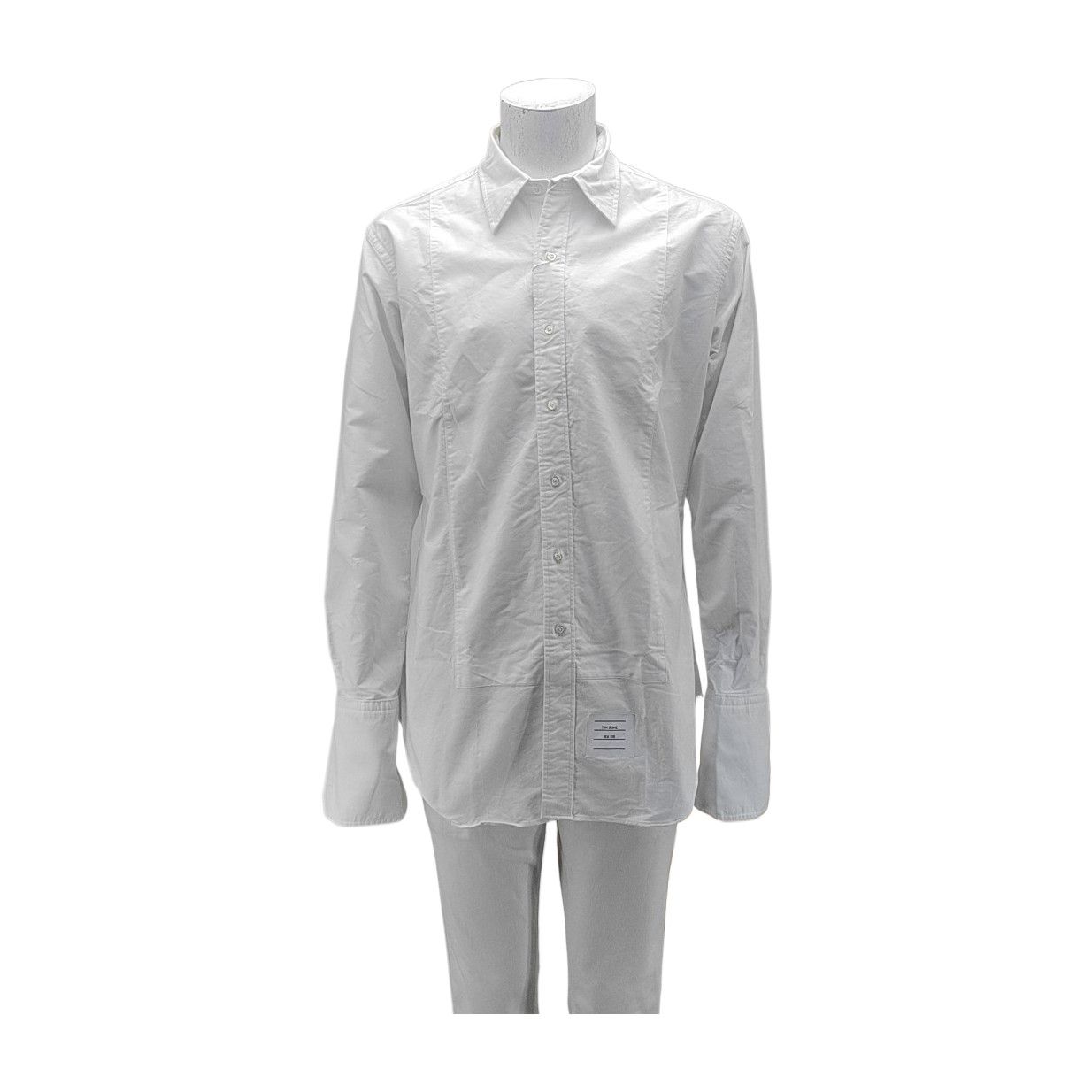 Thom Browne Thom Browne White Cotton Button Up Shirt Size 5 Size US XXL / EU 58 / 5 - 1 Thumbnail